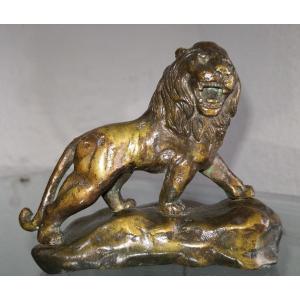 Edition Bronze Sculpture - Roaring Lion
