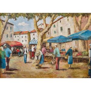 Provence - Oil On Canvas - Raymond Jusczak Signed Gluzac (1952-2023) - P7