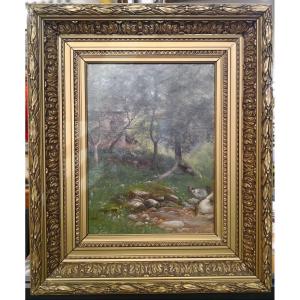 Oil On Panel, By Charles Bertier 1860-1924