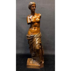 Large Bronze Sculpture "venus De Milo"