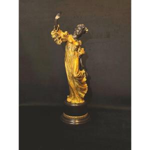 Gilded Bronze And Brown Patina Sculpture - Milo (1893–1970) – 59 Cm