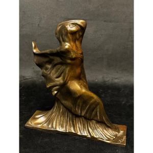 Zelikson's Bronze Symbolist Transition Art Nouveau/art Deco