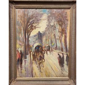 Tableau “ scène de ville  ” de Matras