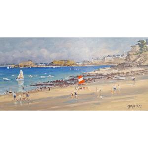 Saint Enogat Beach Near Dinard De Margueray
