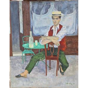 Young Man On A Terrace By Y. Yelinik