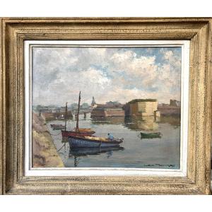 Léo Pernès, Concarneau, Oil On Canvas