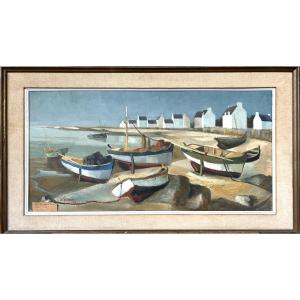 Jean Le Guennec, Morbihan, Oil On Canvas