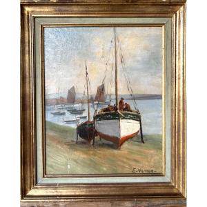 E. Haman, Cakes At Anchor, Oil On Canvas.