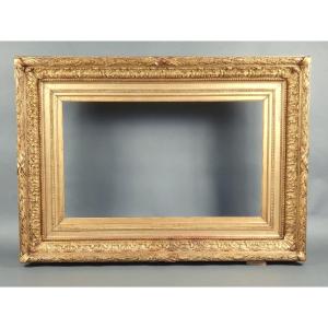 Large Frame In Wood And Golden Stucco From The Napoleon III Period