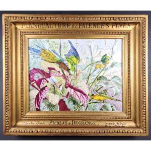 Carouge Earthenware In Switzerland - Picolas & Degrange – Imperial Parakeet & Wavy Parakeets