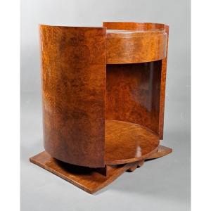 Art Deco Thuya Burl Pedestal Table