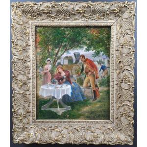 Brisset Emile (1844-1904) - Oil On Canvas - The Farewells - Scene From Military Life