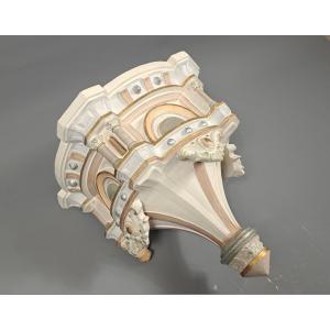 Large Polychrome Terracotta Wall Console