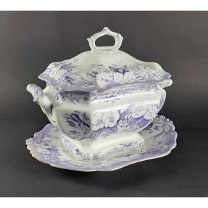 Earthenware Soup Tureen And Dish From Maison Vieillard In Bordeaux