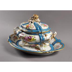 Large Tureen And Its Dish In Limoges Porcelain
