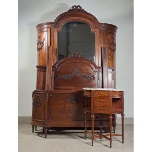 Louis XVI Style Solid Mahogany Bedroom Furniture