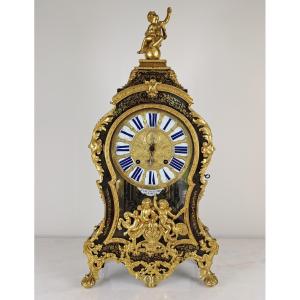 Louis XIV Period Cartel In Marquèterie Boulle Signed Henry Balthazar In Paris
