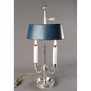 Louis XVI Style Silver-plated Bronze Bouillotte Lamp