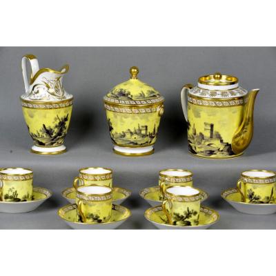 Service In Grisaille - Porcelain Of Paris End XVIII