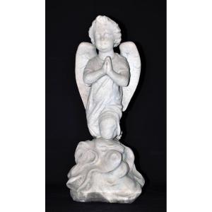 19th Century Marble Putti Angel