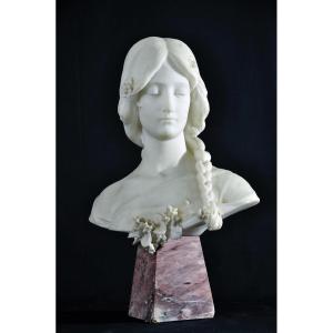 Carrara Marble Sculpture Direct Carving Signed Attilio Fagioli Early 20th Century Marble Base