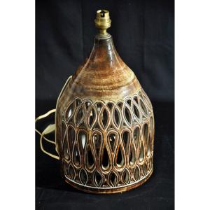 Lamp Base Circa 1960 Signed Le Vieux Moulin De Robert Perot