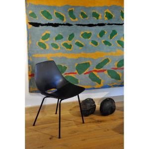 Set Of 6 Tonneau Chairs By Pierre Guariche, Steiner Edition, Circa 1950