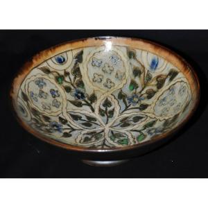 Greber Ceramic Cup With Enamelled Decor Circa 1920