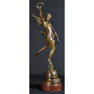 Bronze Titled "to The Victors" Signed A.manuela Late 19th Century