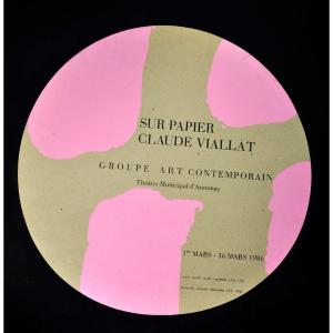 Claude Viallat – Original Poster Painted For The Annonay Exhibition, 1986