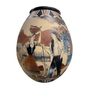Garcia De Diego Ciboure Sandstone Vase Circa 1930