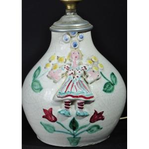 Callis Workshop Glazed Ceramic Lamp, 20th Century