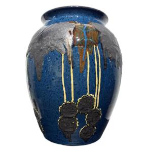 émile Simonod Signed Sispa Art Deco Glazed Ceramic 