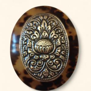 Rare Set Of Four Tortoiseshell And Silver Nesting Boxes, Yogyakarta, Indonesia,