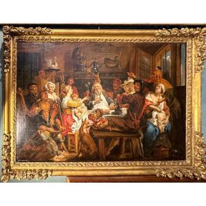 The King Drinks, Workshop Of Jordaens (1593-1678)