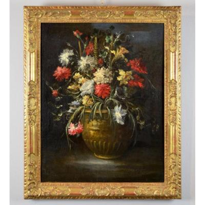 Still Life With Flowers - Signed Margherita Caffi (1648 - 1710)