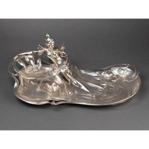 Art Nouveau Silver-plated Metal Dish