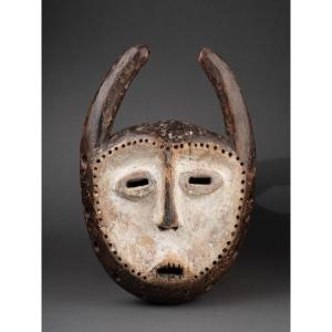 Small White African Mask Lega