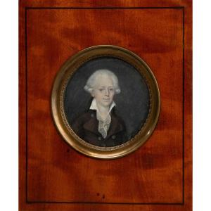 Miniature By Monsieur Stevens-chaltin, Late 18th Century