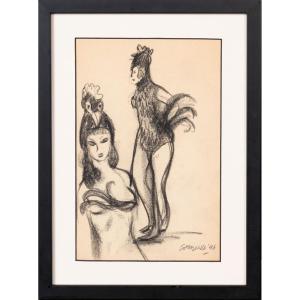 Charcoal Drawing Of Corneille, Alias Guillaume Van Beverloo