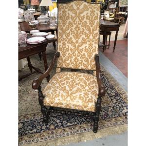 Louis XIII Period 17th Century High-backed Armchair 