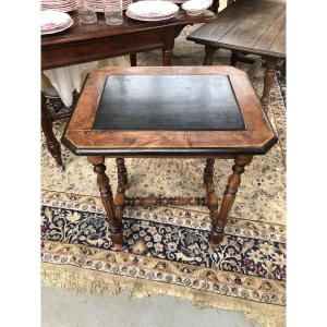 Louis XIII Style 19th Century Pedestal Table With Slate Top 