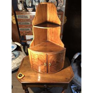 18th Century Marquetry Hanging Corner Cabinet 
