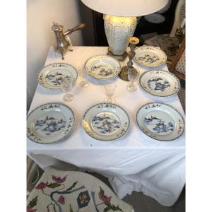 7 Plates East India Company Imari China 18th Century 