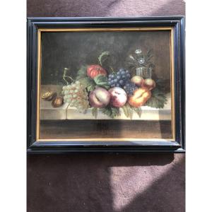 Oil On Canvas Still Life 18th Century 
