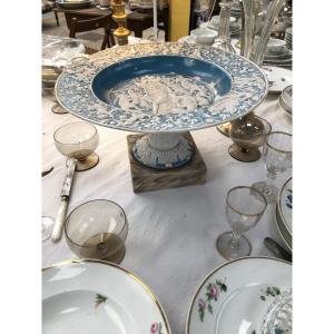 Large 18th Century Biscuit Porcelain Bowl 