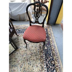 Blackened Wood Chair Napoleon III Period 19th Century