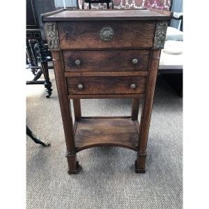 Table De Bedside / Table Chiffoniere Epoque Empire XIX Eme Siecle