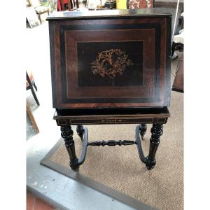 Score Cabinet In Blackened Wood And Marquetry XIX Eme Siecle Napoleon III