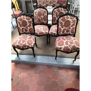 Set Of Four Napoleon III Chairs, 19th Century